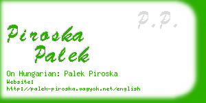 piroska palek business card